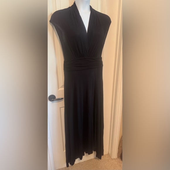 Maeve by Anthropologie “Desert Star” Black Maxi Dress, Draped Waist,Size Large - Picture 4 of 10